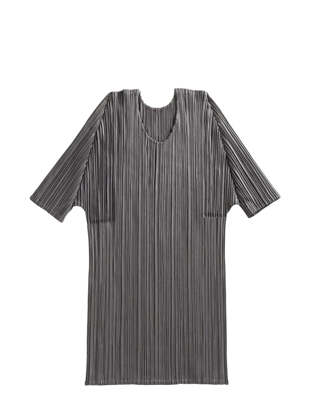 Pleats Please Issey Miyake pleated T-shirt - 银色