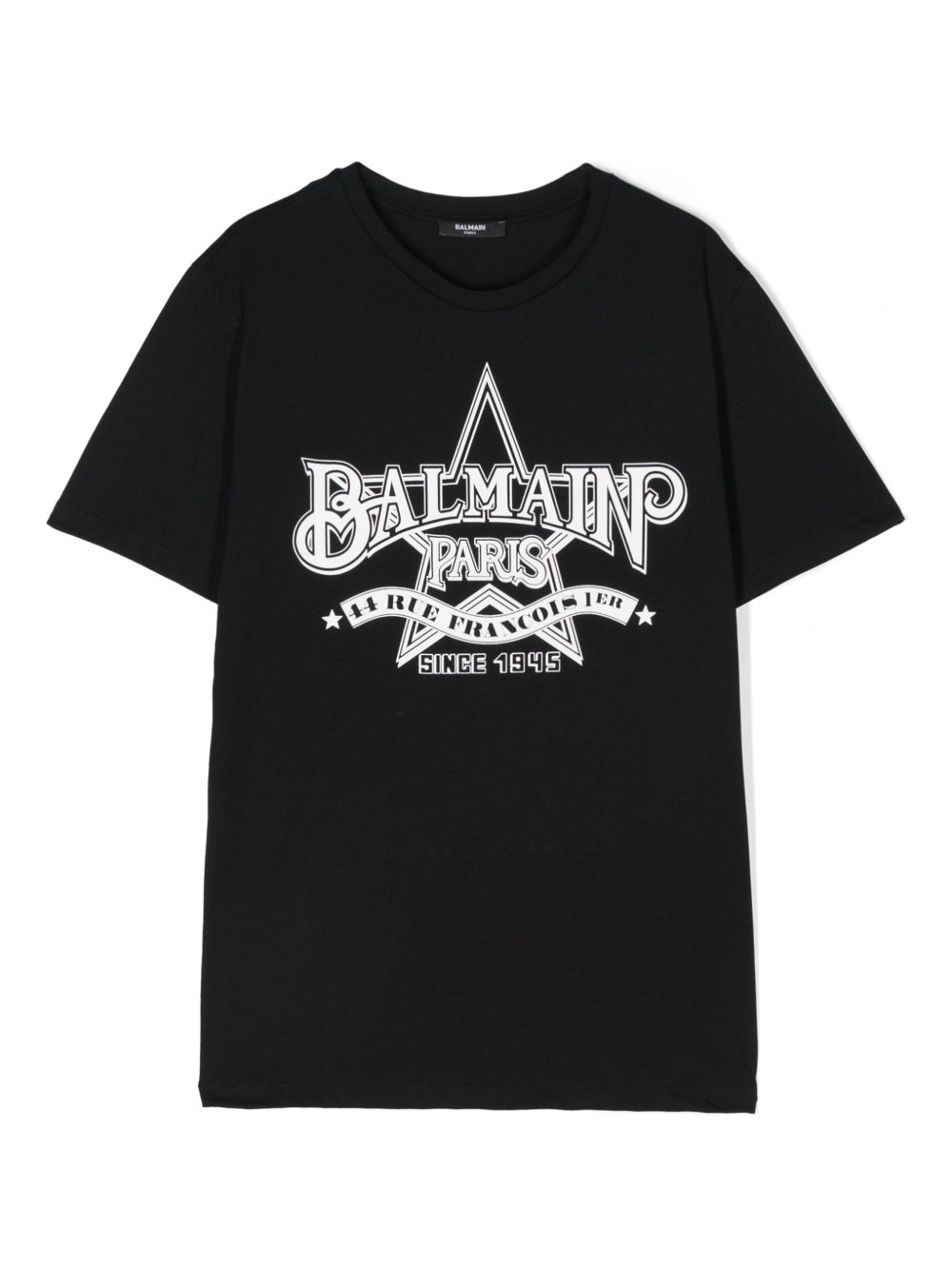 Balmain Kids 3D Star 印花T恤 - 黑色