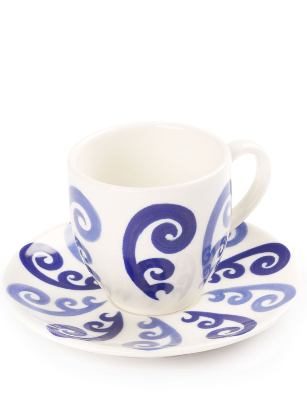 Themis Z Athenee Peacock 浓缩咖啡杯碟套装 - 白色