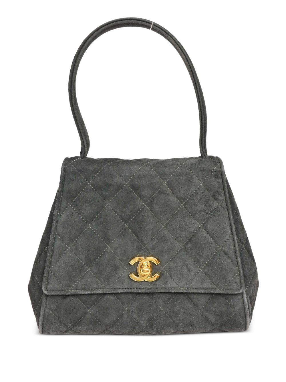 CHANEL Pre-Owned Straight Flap 手提包（1995年典藏款） - 灰色