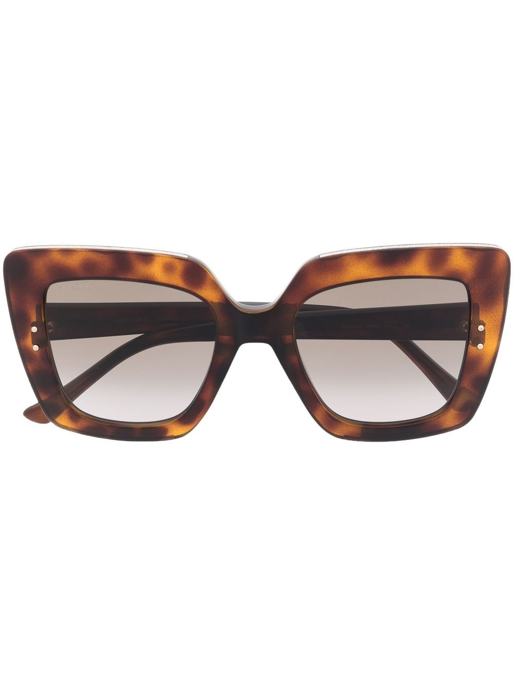 Jimmy Choo Eyewear 玳瑁纹效果有色镜片太阳眼镜 - 褐色