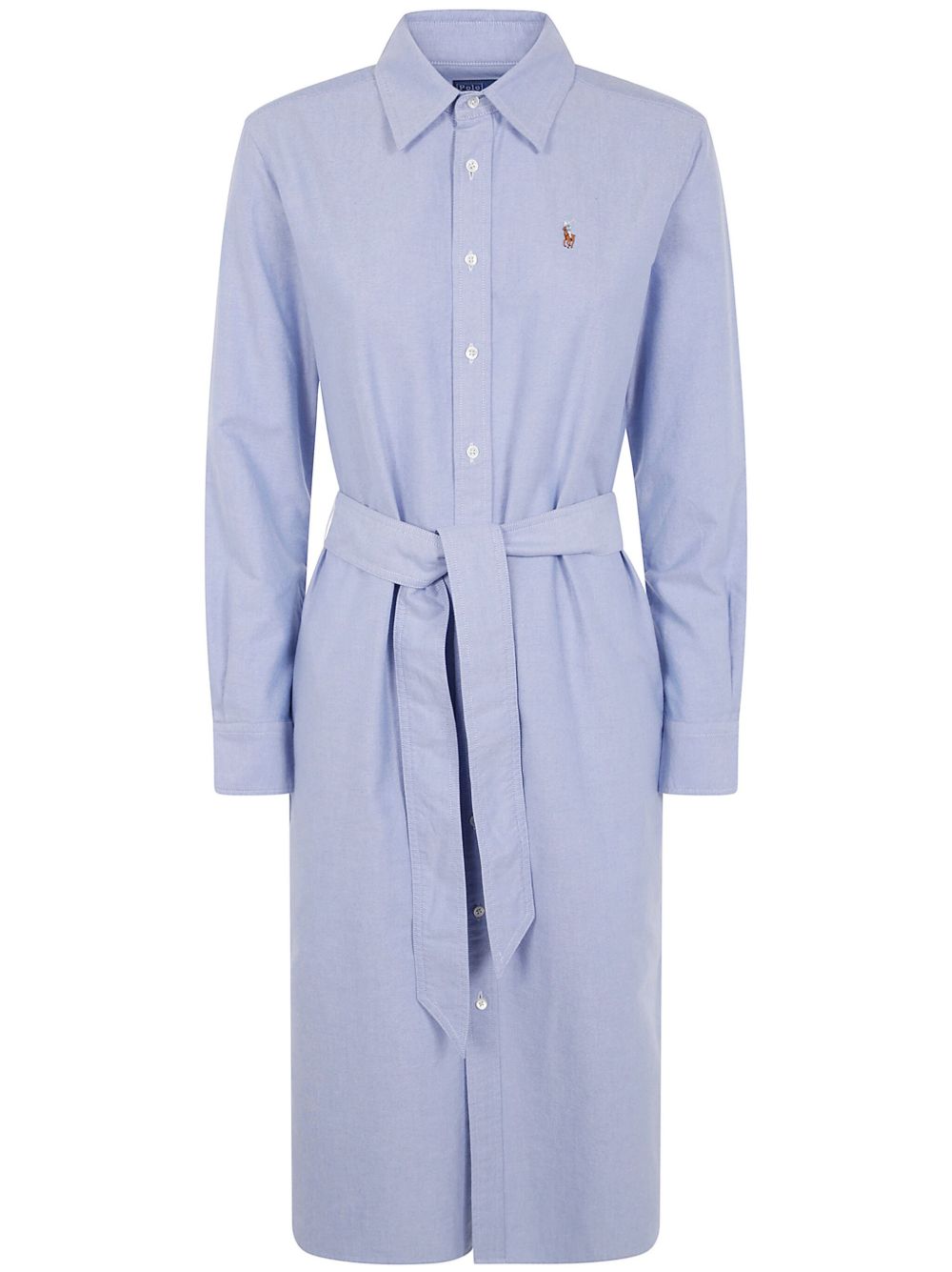 Polo Ralph Lauren Polo Pony 刺绣中长连衣裙 - 蓝色