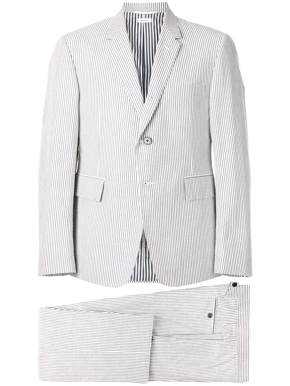 Thom Browne 泡泡纱西服套装 - 灰色