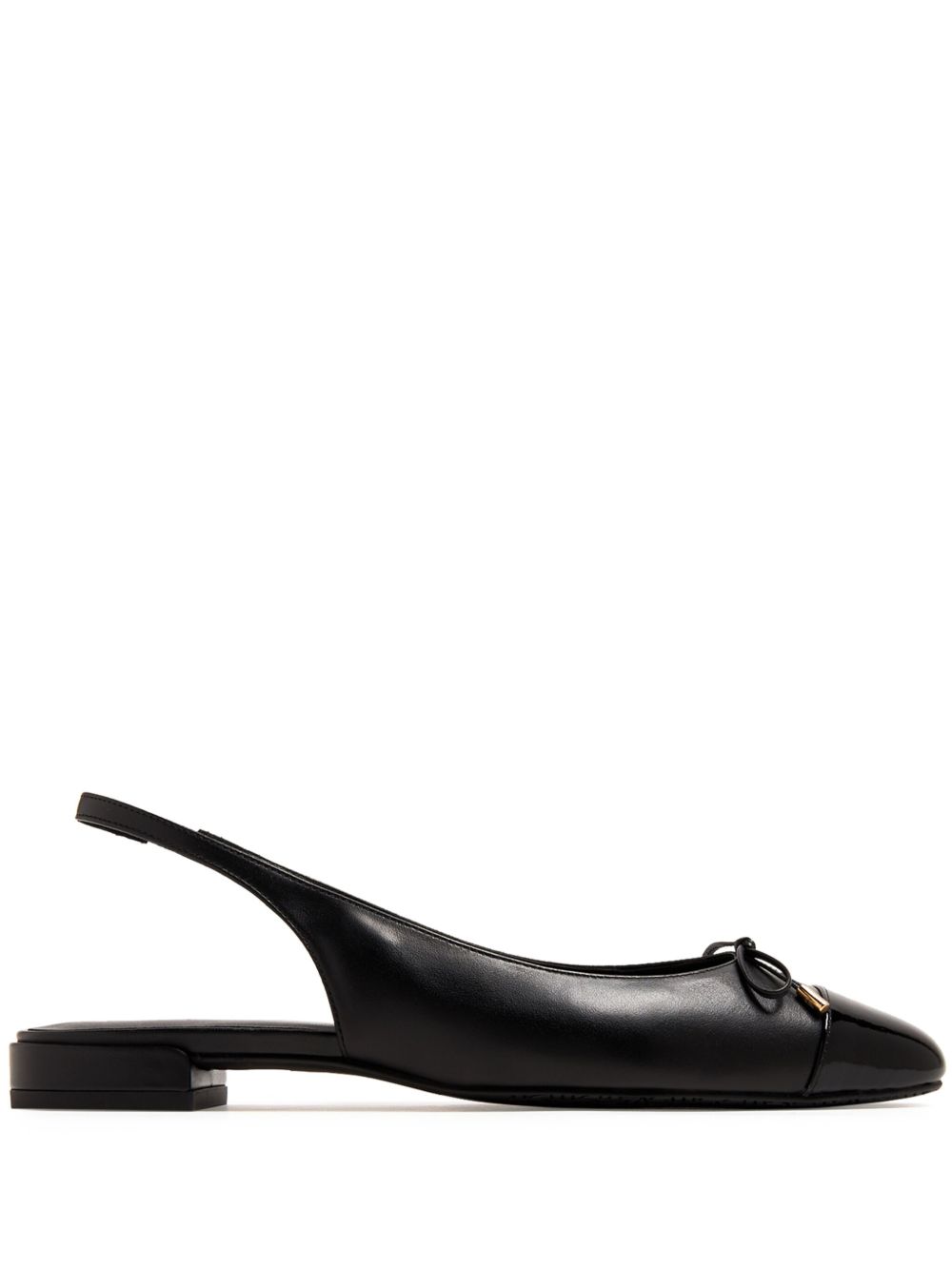 Stuart Weitzman Sleek 裹踝芭蕾平底鞋 - 黑色