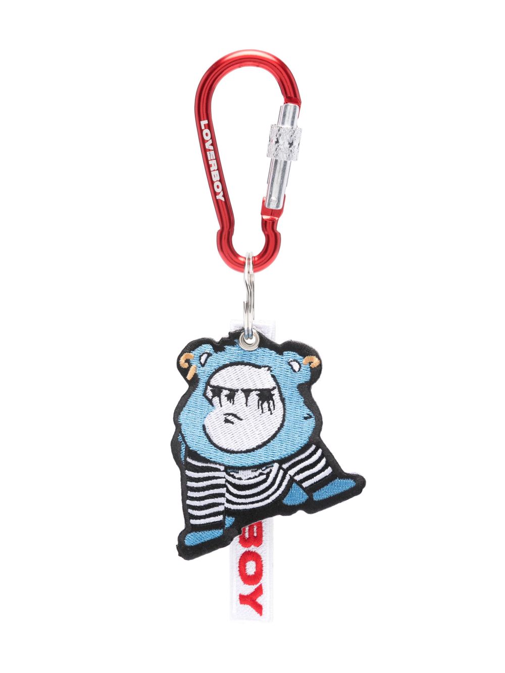 Charles Jeffrey Loverboy logo贴花刺绣钥匙扣 - 蓝色