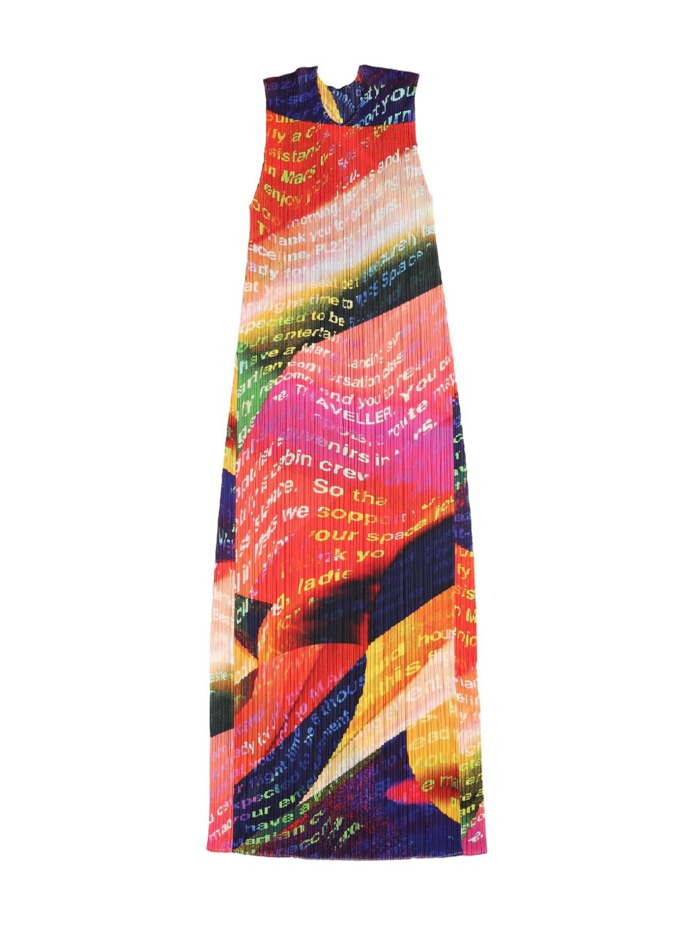 Pleats Please Issey Miyake Voyager maxi dress - 橘色
