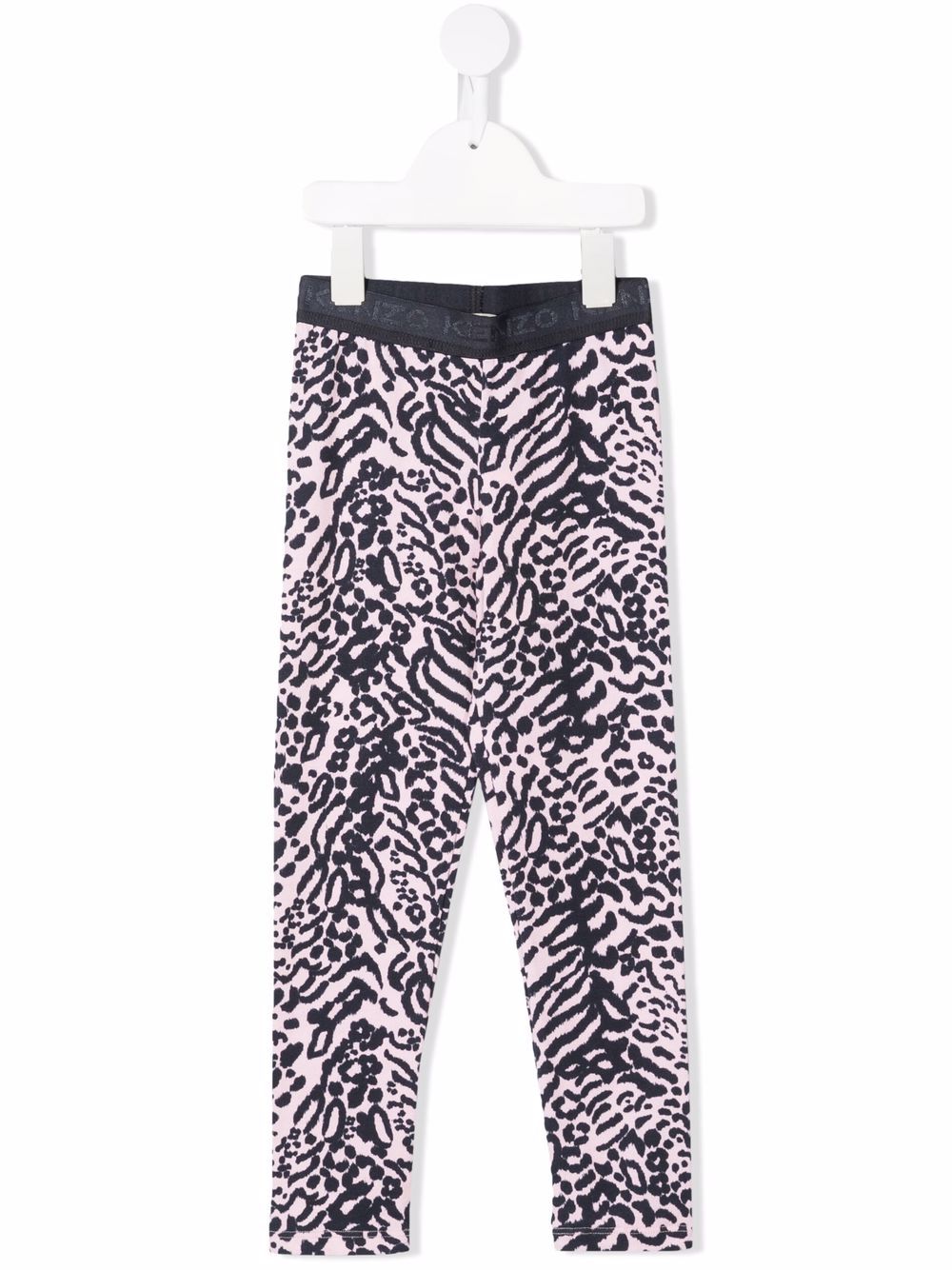 Kenzo Kids 动物纹打底裤 - 粉色