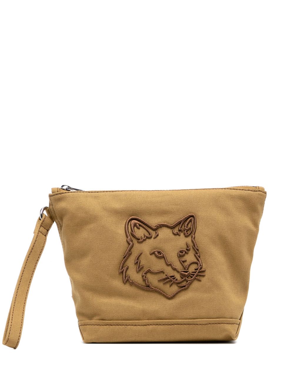 Maison Kitsuné Fox Head 拉链小袋 - 中性色