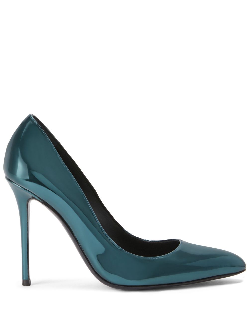 Giuseppe Zanotti Jakye 漆皮高跟鞋 - 绿色