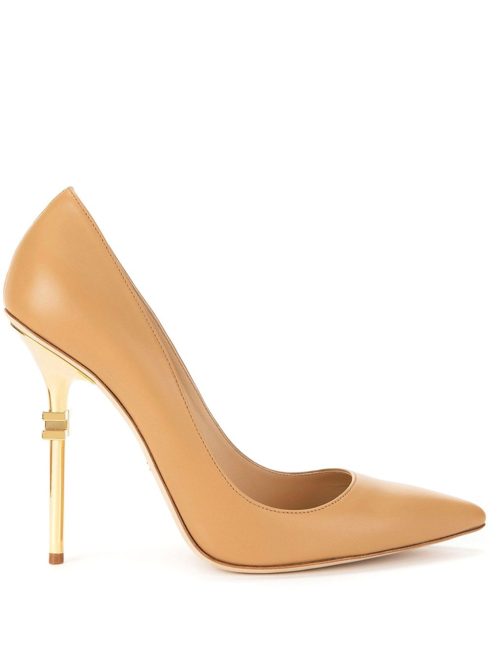 Elisabetta Franchi logo鞋跟高跟鞋（11厘米） - 褐色