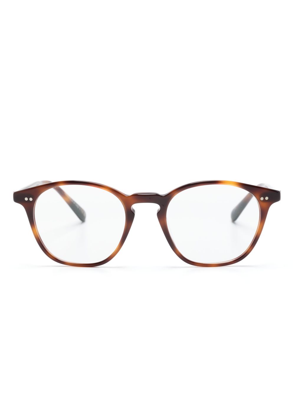 Oliver Peoples Ronne 广角大圆框眼镜 - 褐色