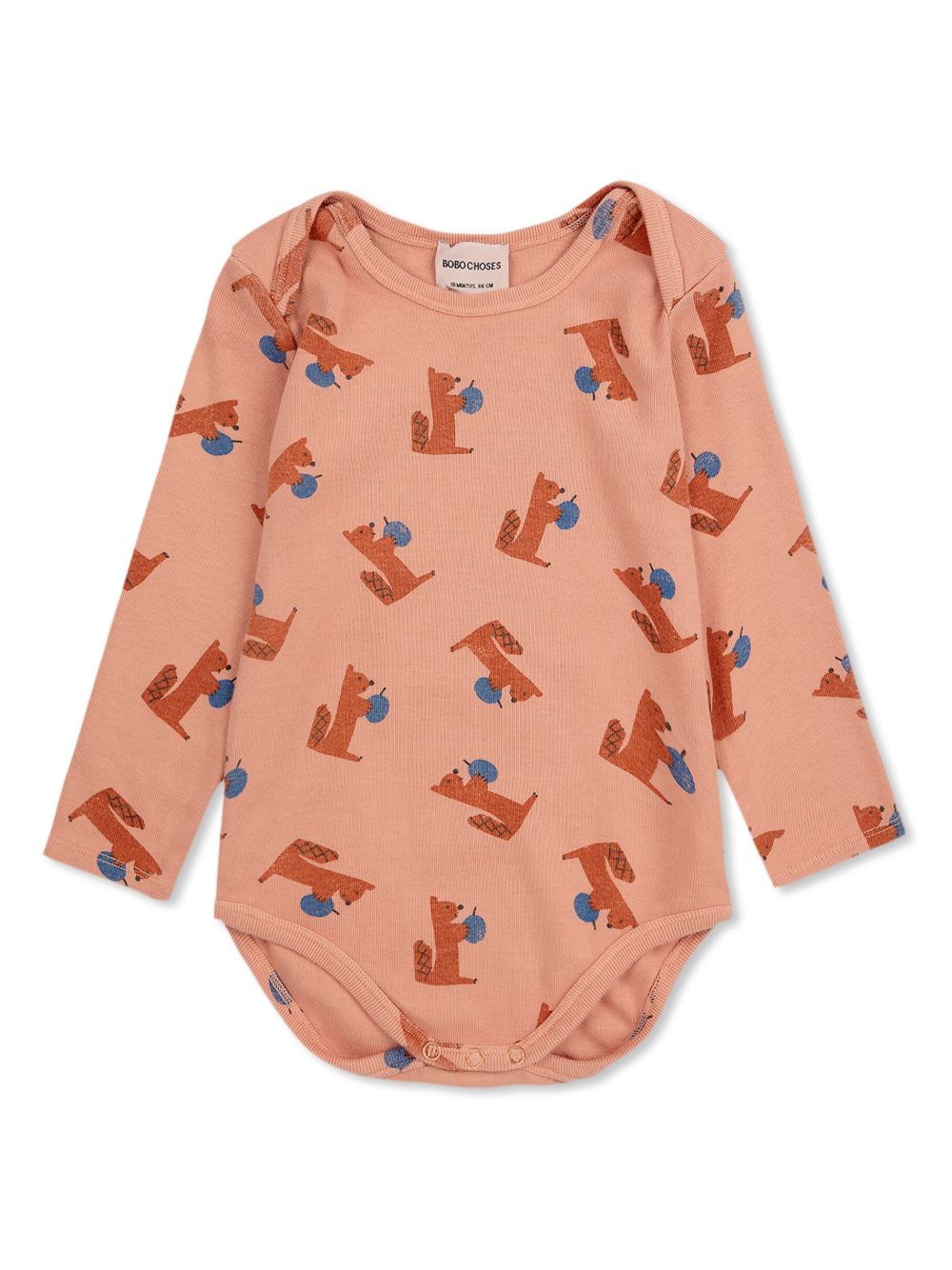 Bobo Choses Hungry Squirrel 连体紧身衣 - 粉色
