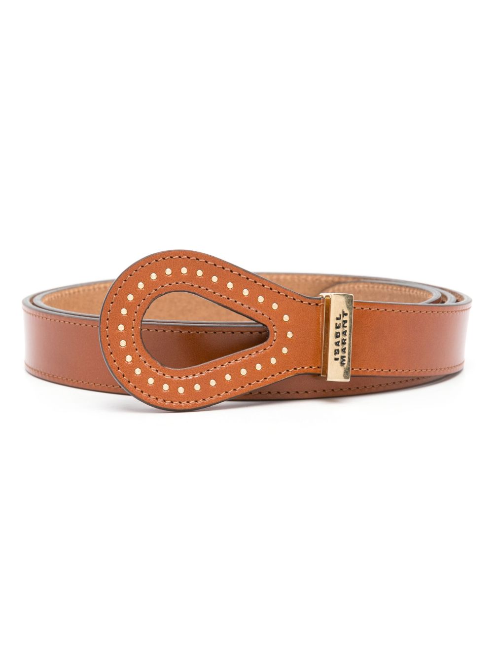 ISABEL MARANT Brindi 皮质腰带 - 褐色
