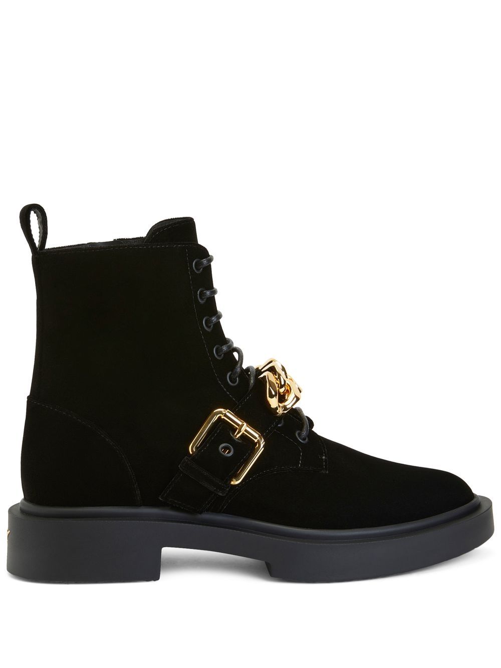 Giuseppe Zanotti Adric 丝绒短靴 - 黑色