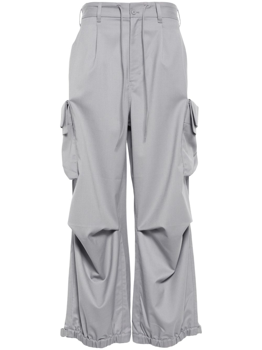 Y-3 logo印花工装裤 - 灰色