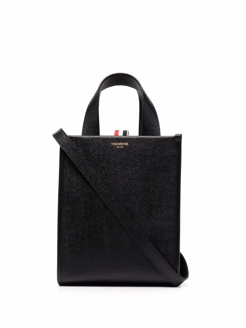 Thom Browne Square 小号手提包 - 黑色