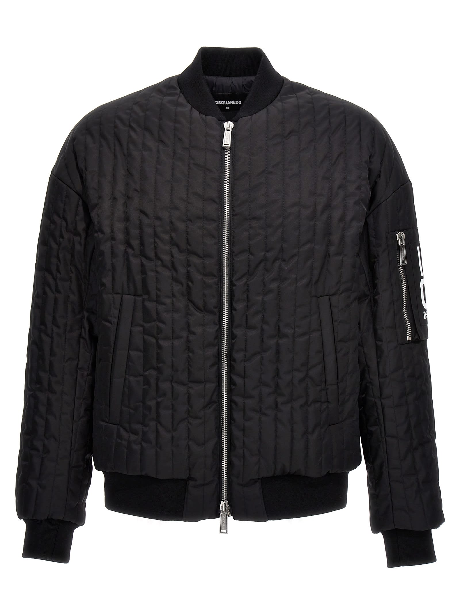 Dsquared2 Bomber Jacket With Logo Application