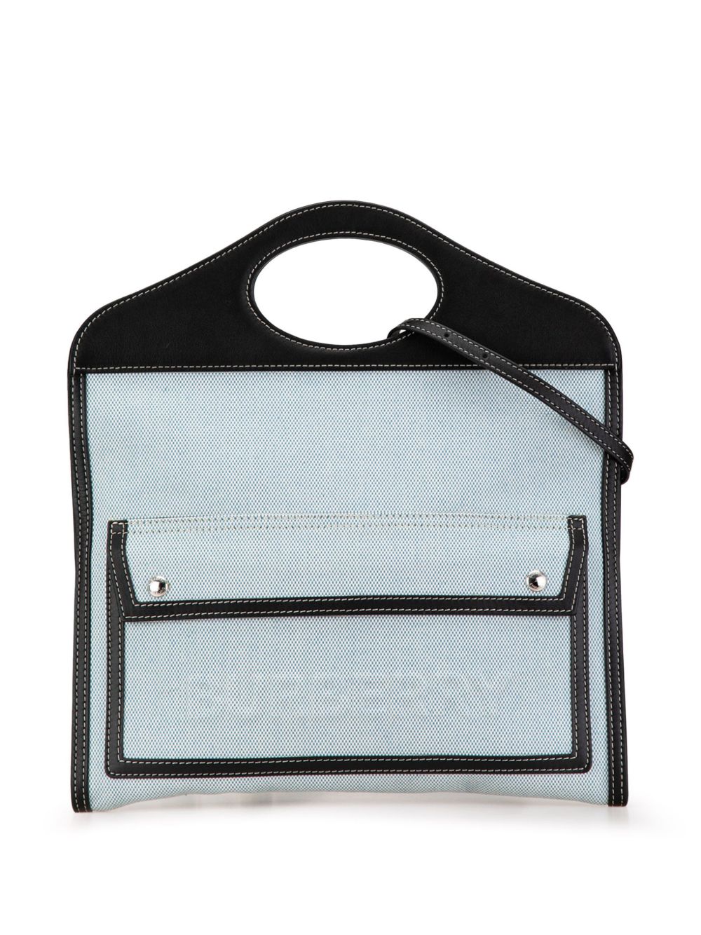 Burberry Pre-Owned Pocket Bag 中号帆布斜挎包（2018-2024年典藏款） - 蓝色