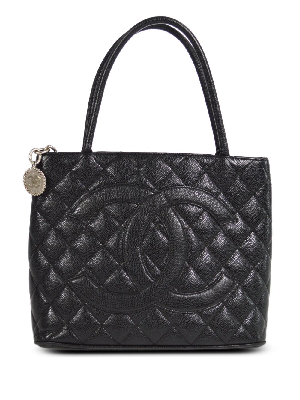 CHANEL Pre-Owned Medallion 手提包（2000年典藏款） - 黑色