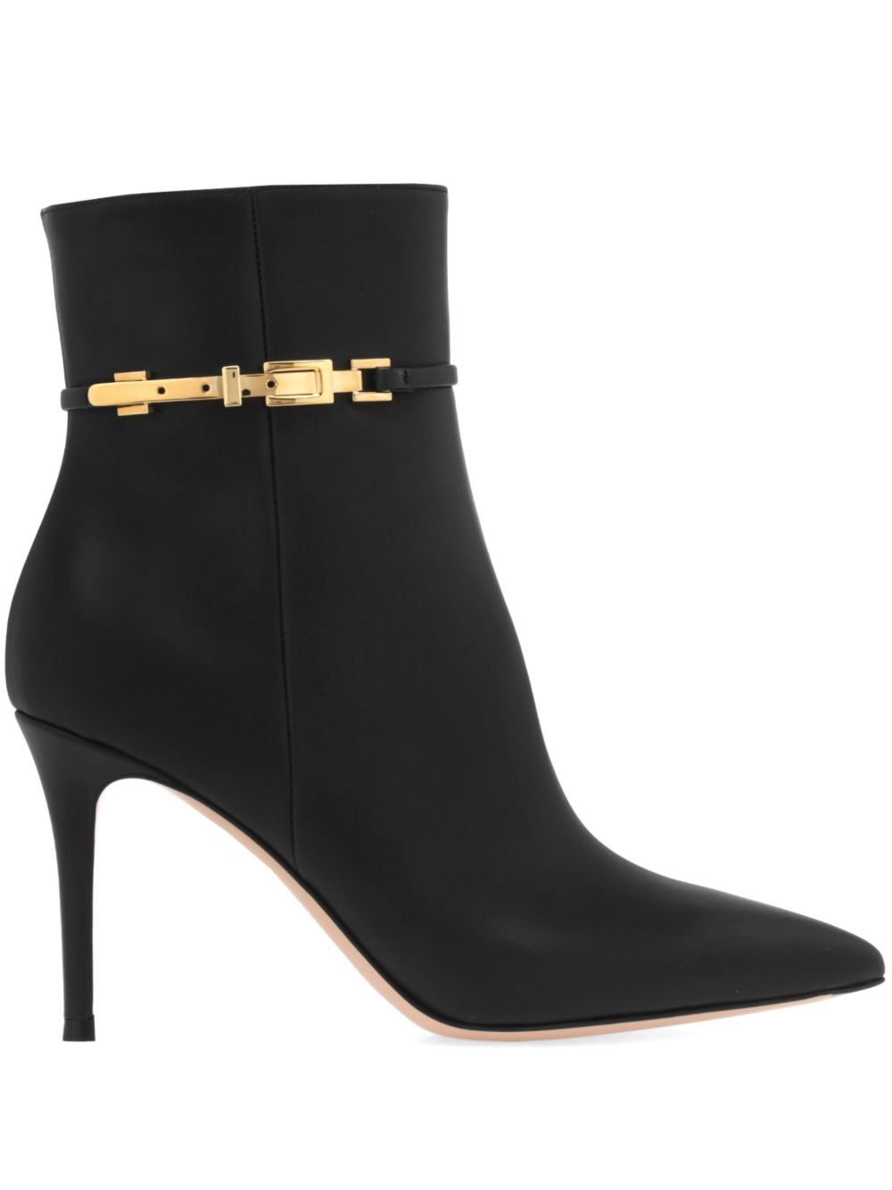Gianvito Rossi Carrey 高跟靴（8.5厘米） - 黑色