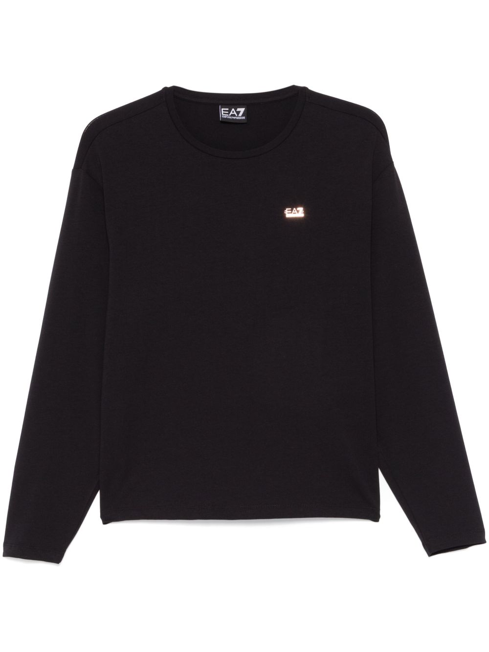 Ea7 Emporio Armani logo标牌T恤 - 黑色