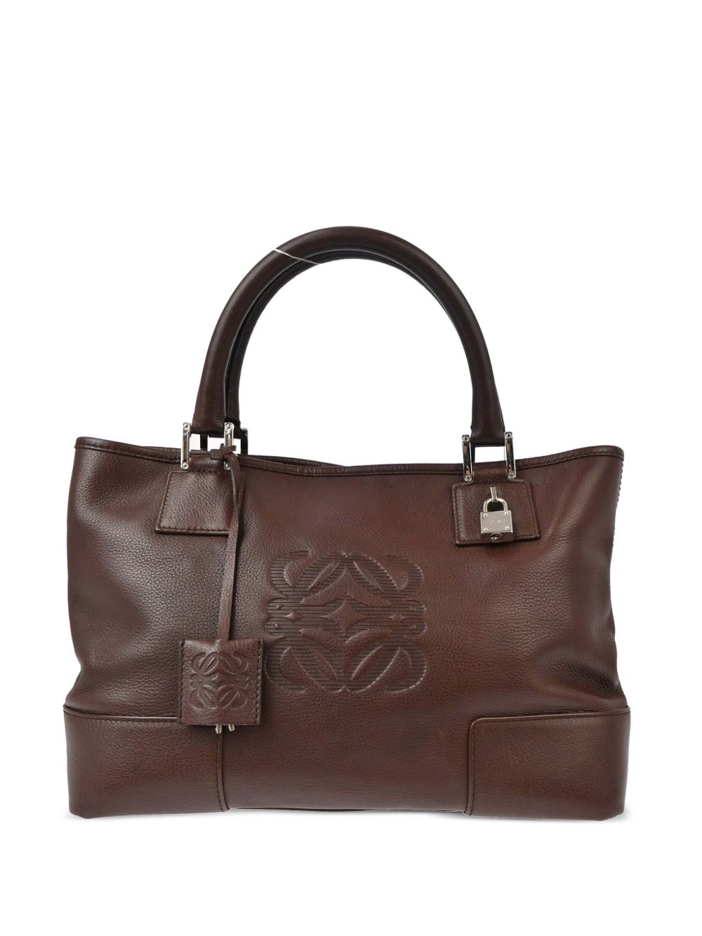 Loewe Pre-Owned Fusta 30 手提包（1990-2000年代典藏款） - 褐色