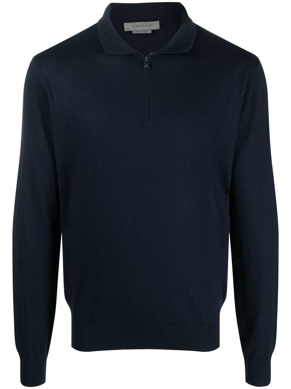 Corneliani 拉链领卫衣 - 蓝色