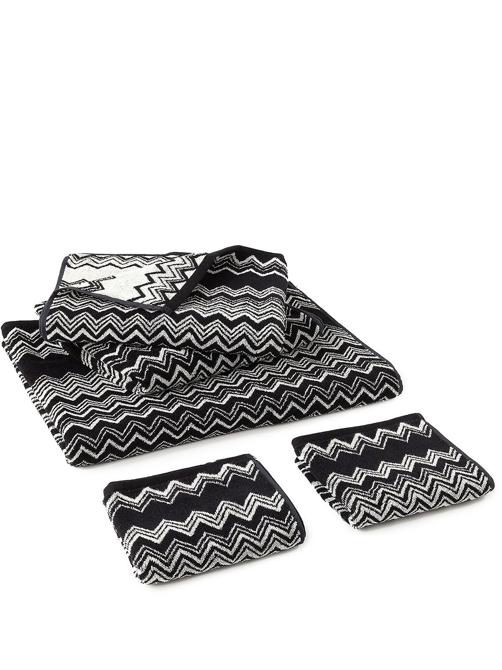Missoni Home Keith 毛巾（五件装） - 黑色