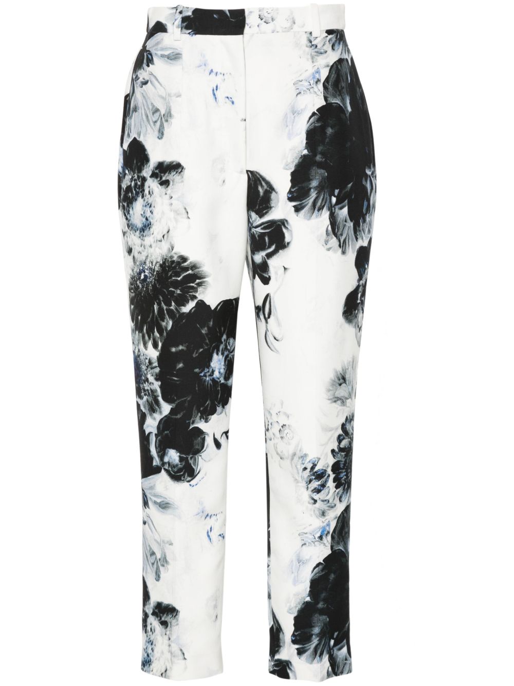 Alexander McQueen 高腰长裤 - 白色