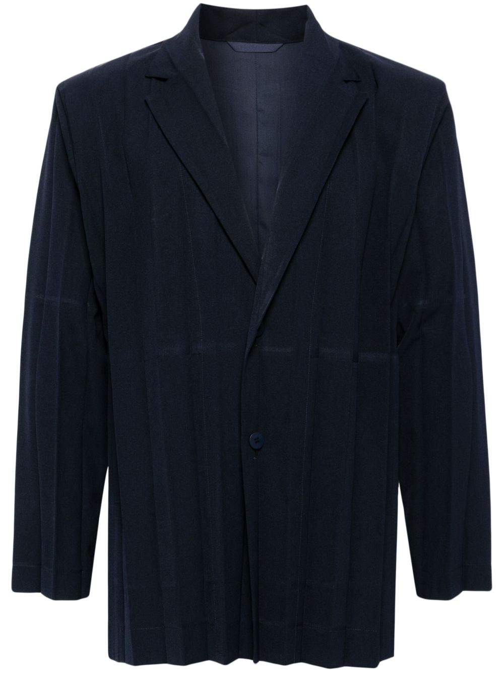 Homme Plissé Issey Miyake Edge Ensemble 褶饰西装夹克 - 蓝色