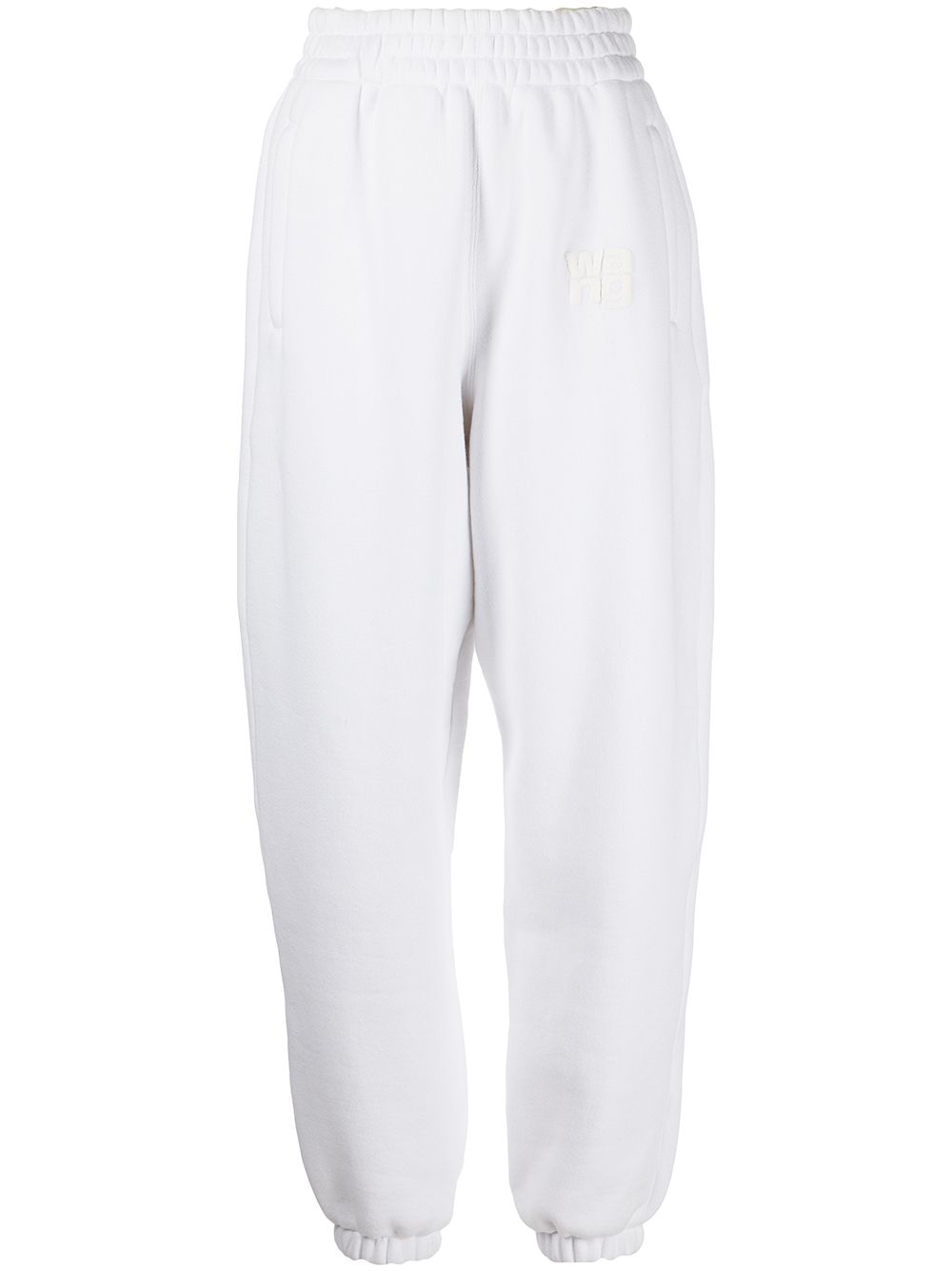 Alexander Wang logo印花运动裤 - 白色