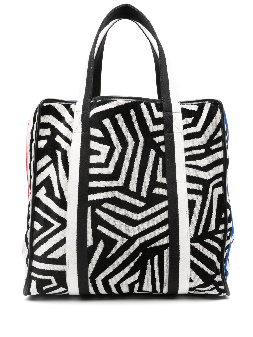 Missoni Home abstract-pattern terry-cloth tote bag - 黑色