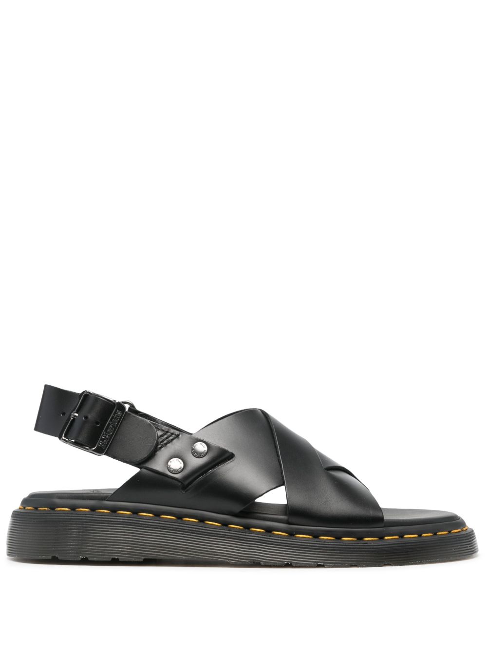 Dr. Martens Zane Brando 皮质凉鞋 - 黑色
