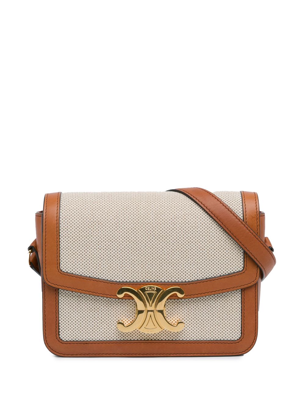 Céline Pre-Owned Teen Triomphe 帆布斜挎包（2020年典藏款） - 褐色