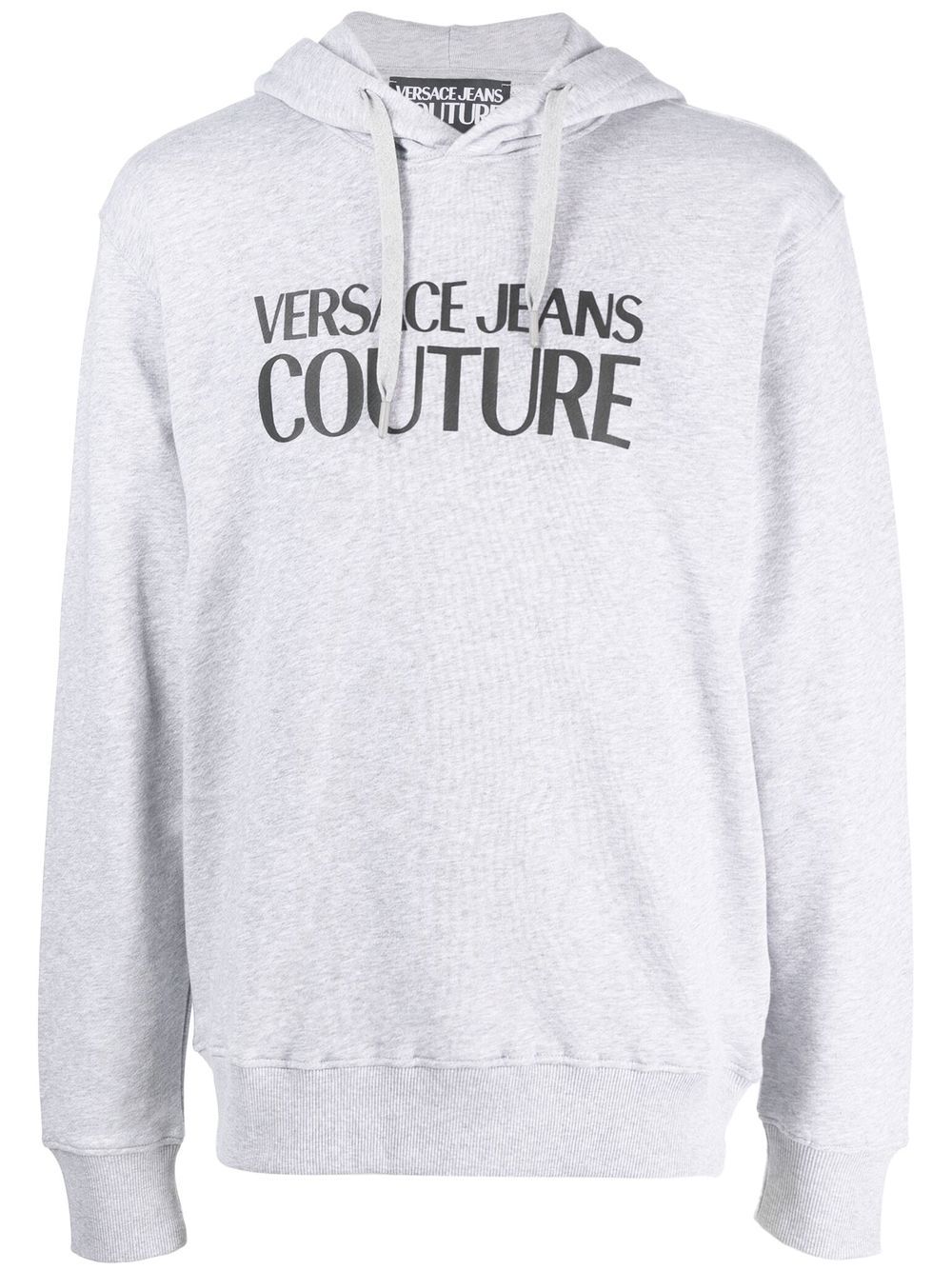 Versace Jeans Couture logo印花套头式连帽衫 - 灰色