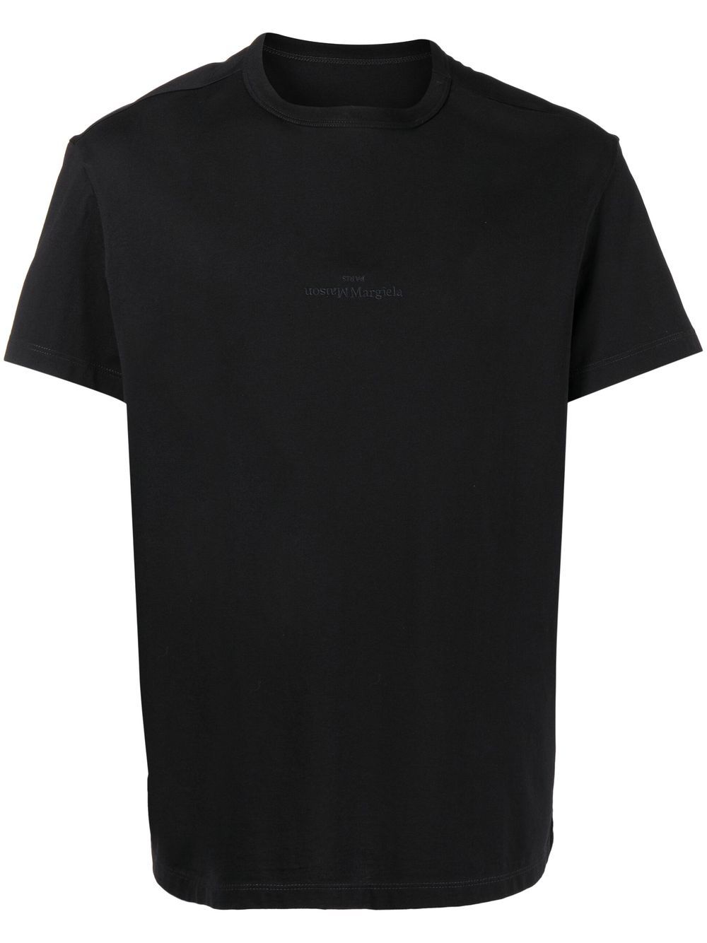 Maison Margiela logo印花棉T恤 - 黑色