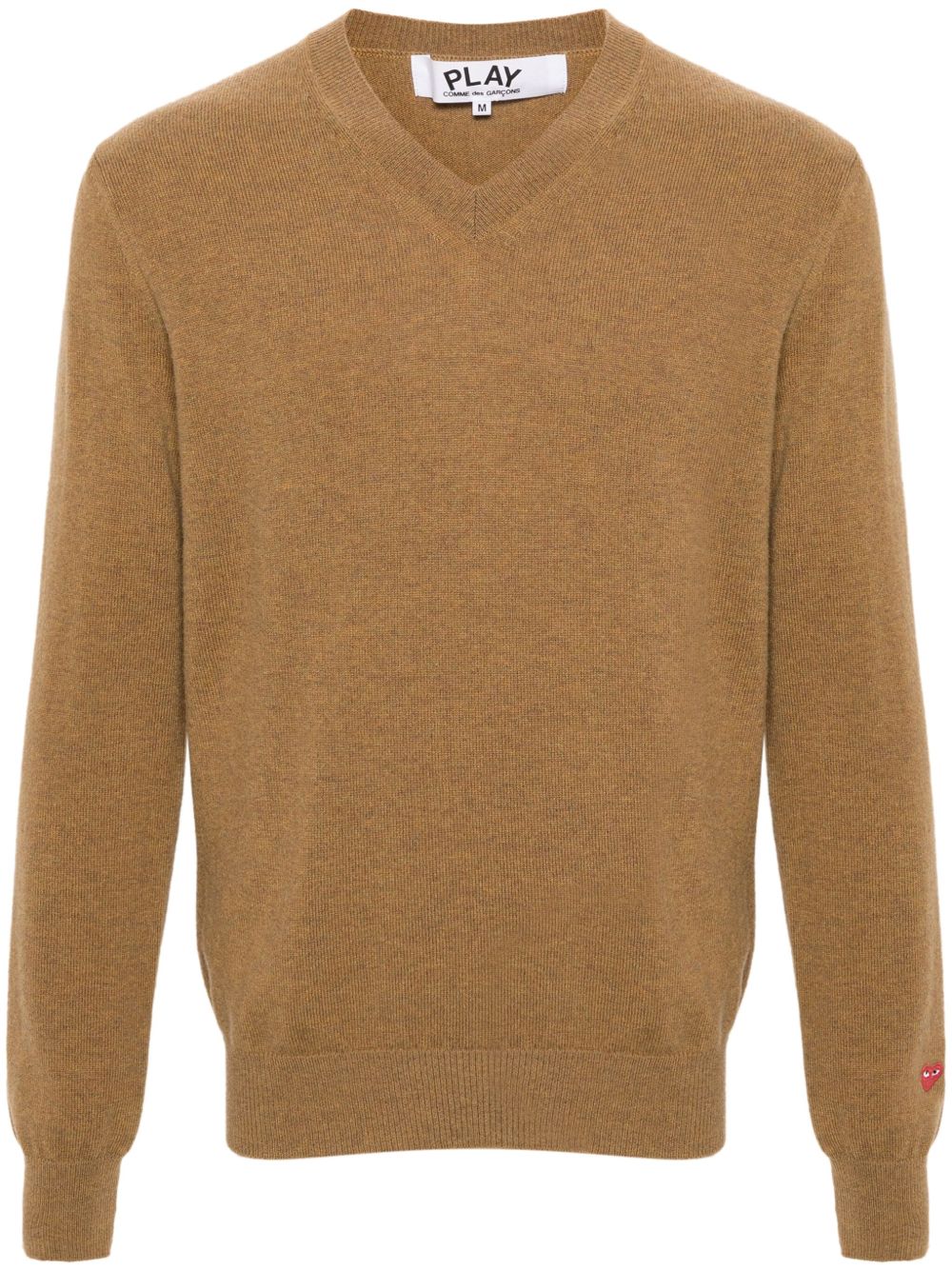 Comme Des Garçons Play logo-appliqué wool jumper - 褐色