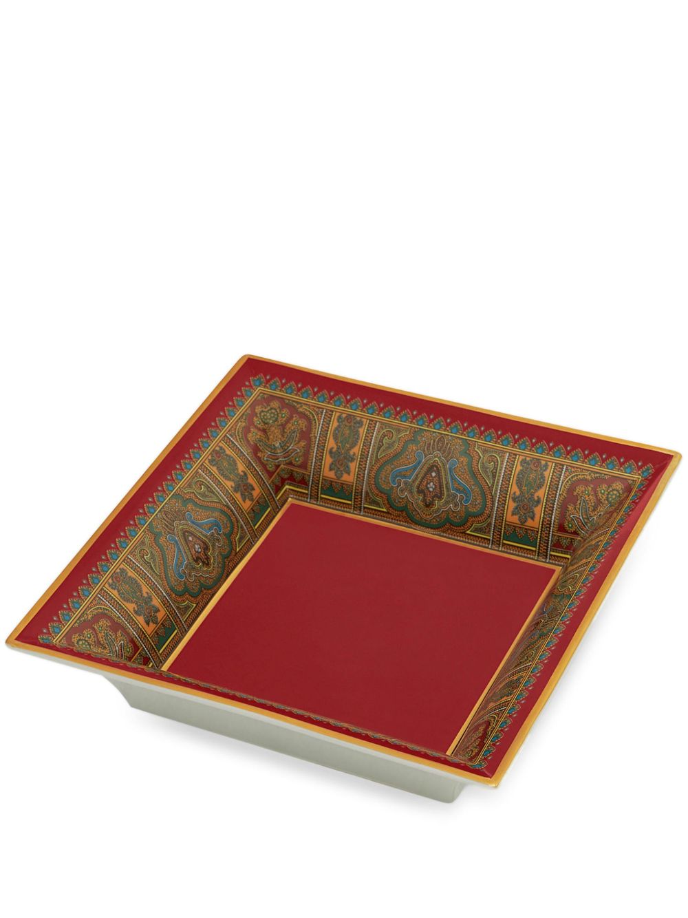 ETRO HOME 图案印花陶瓷托盘 - 红色
