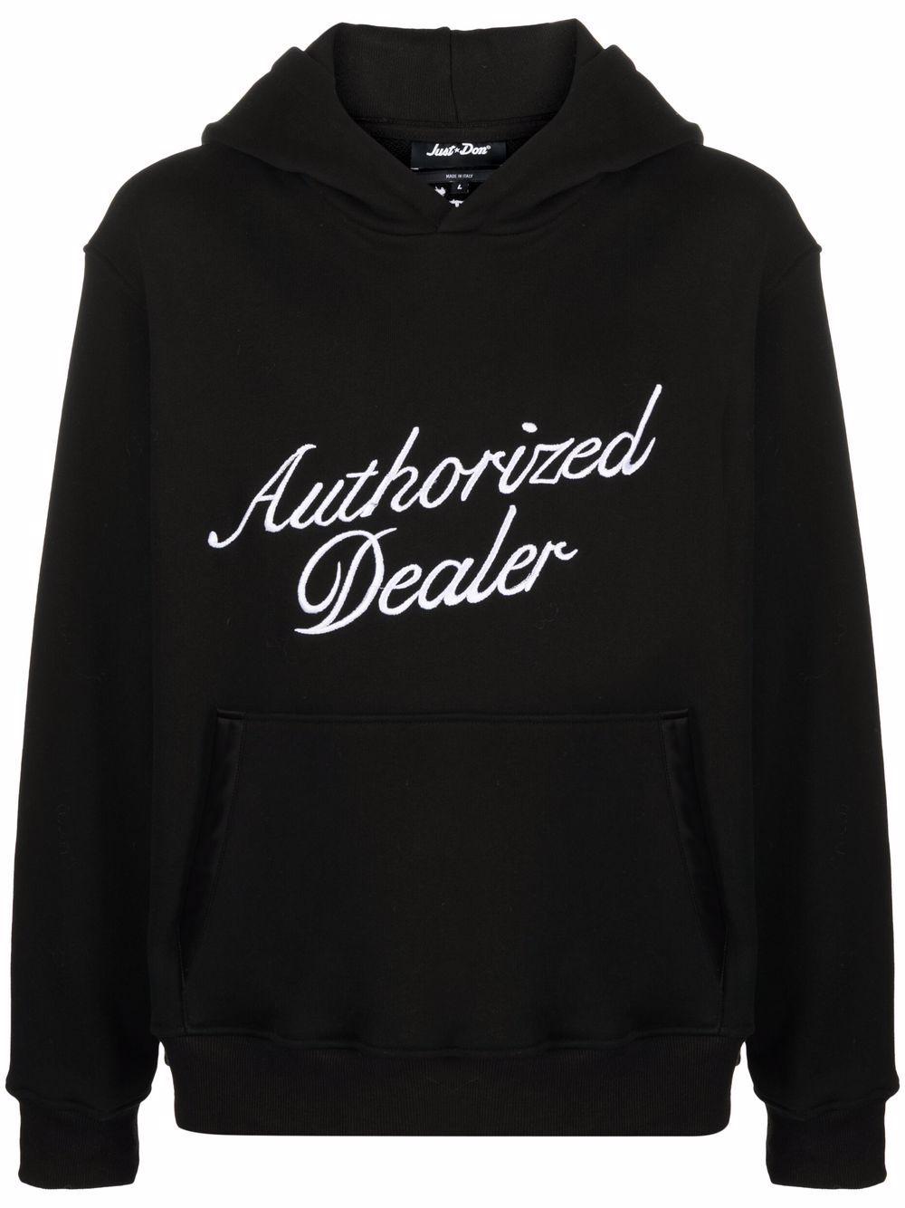 Just Don Authorized Dealer 标语印花连帽衫 - 黑色