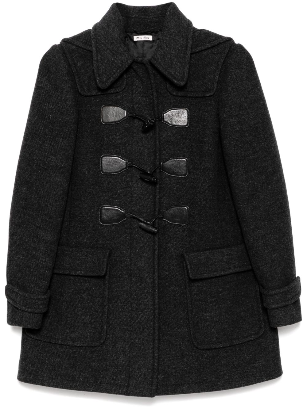 Miu Miu Pre-Owned 牛角扣大衣（2013年典藏款） - 灰色