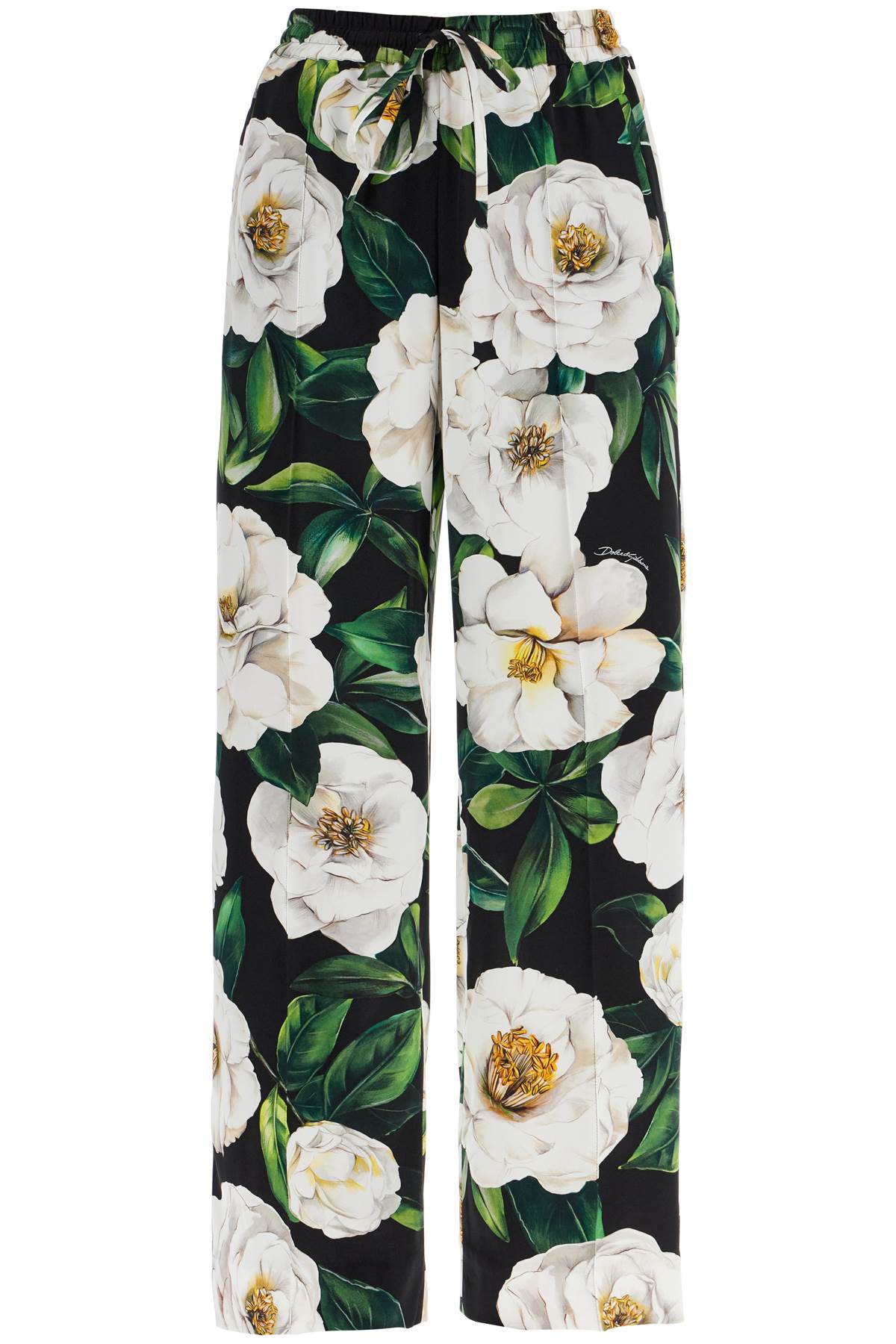 Dolce & Gabbana Printed Silk Pants
