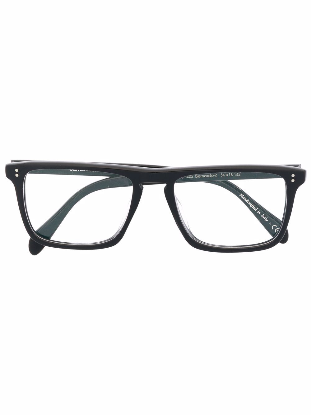 Oliver Peoples Bernardo-R 方形镜框眼镜 - 黑色