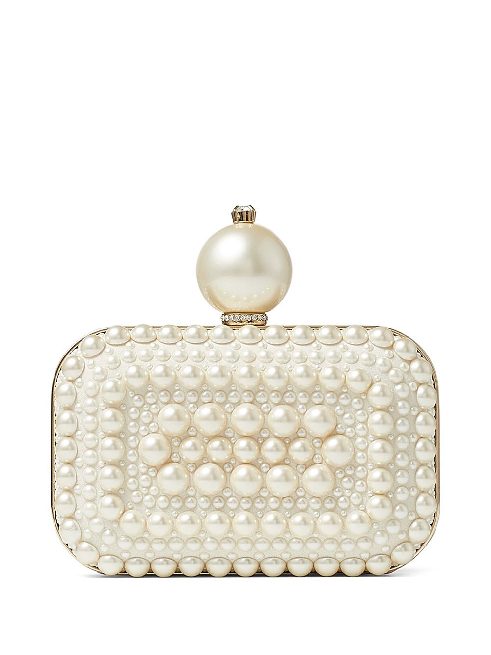 Jimmy Choo Micro Cloud 珠饰手拿包 - 白色