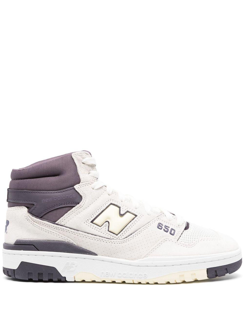 New Balance 650 皮质高帮运动鞋 - 白色