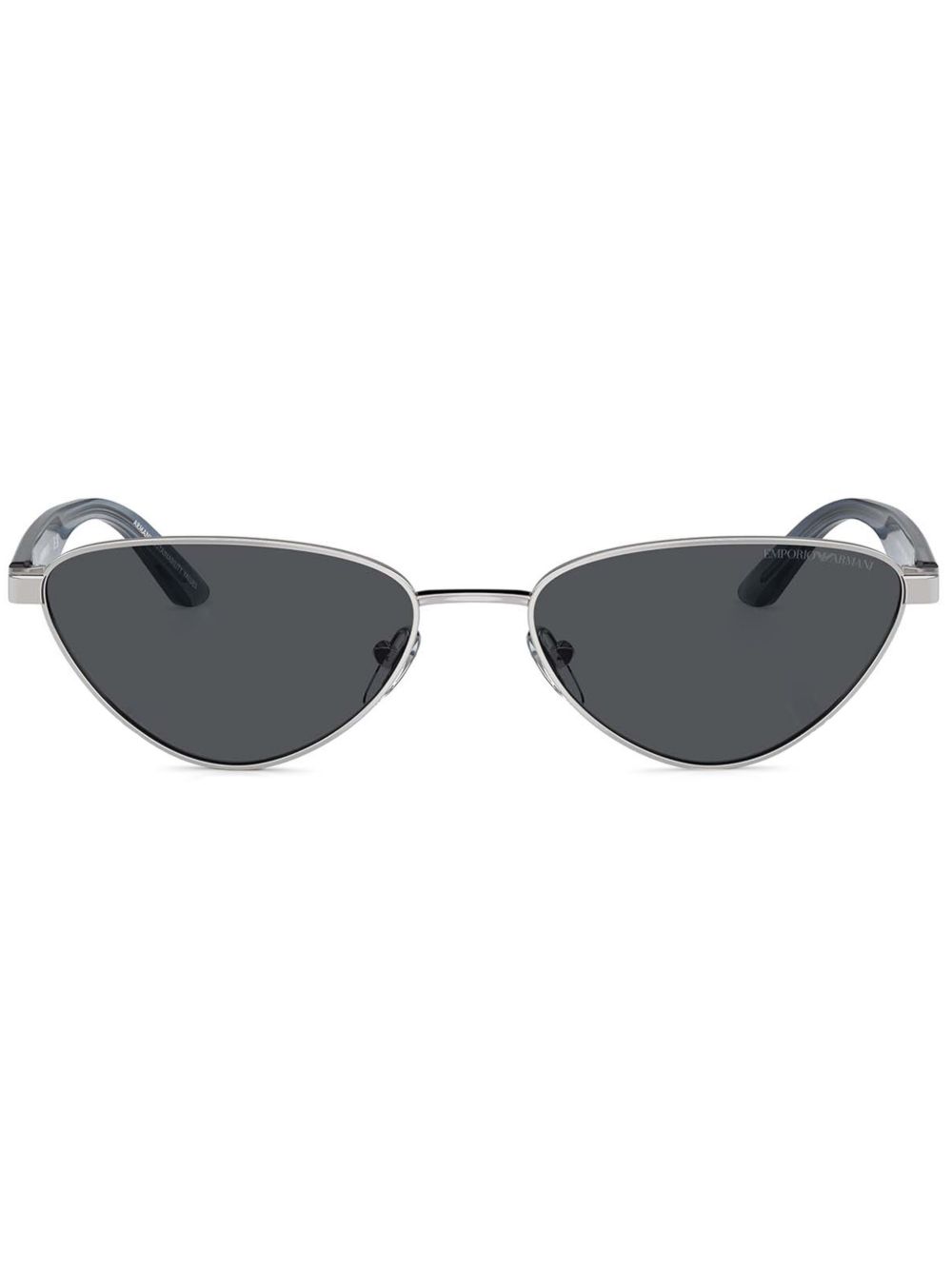 Emporio Armani 几何形镜框太阳眼镜 - 银色