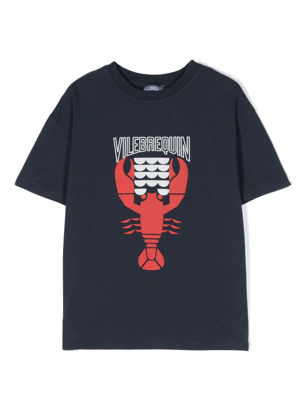 Vilebrequin Kids 凸纹logo棉T恤 - 蓝色
