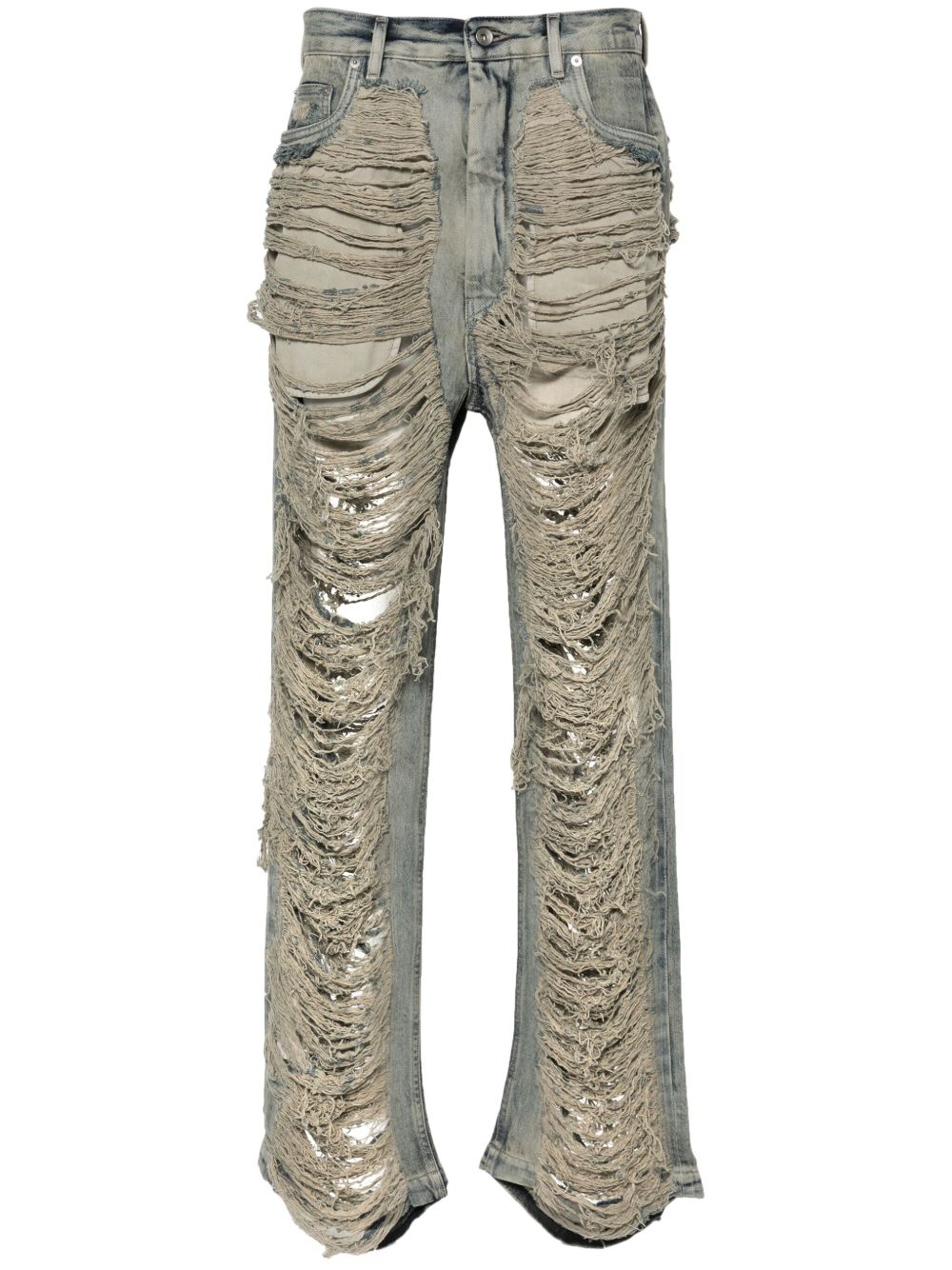 Rick Owens DRKSHDW Geth 仿旧效果牛仔裤 - 蓝色