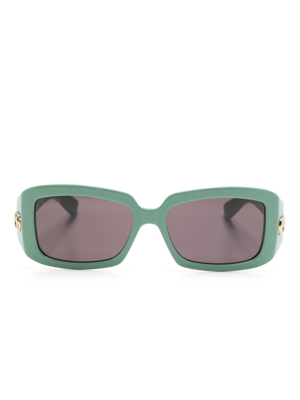 Gucci Eyewear Icon GG 长方形框太阳眼镜 - 绿色