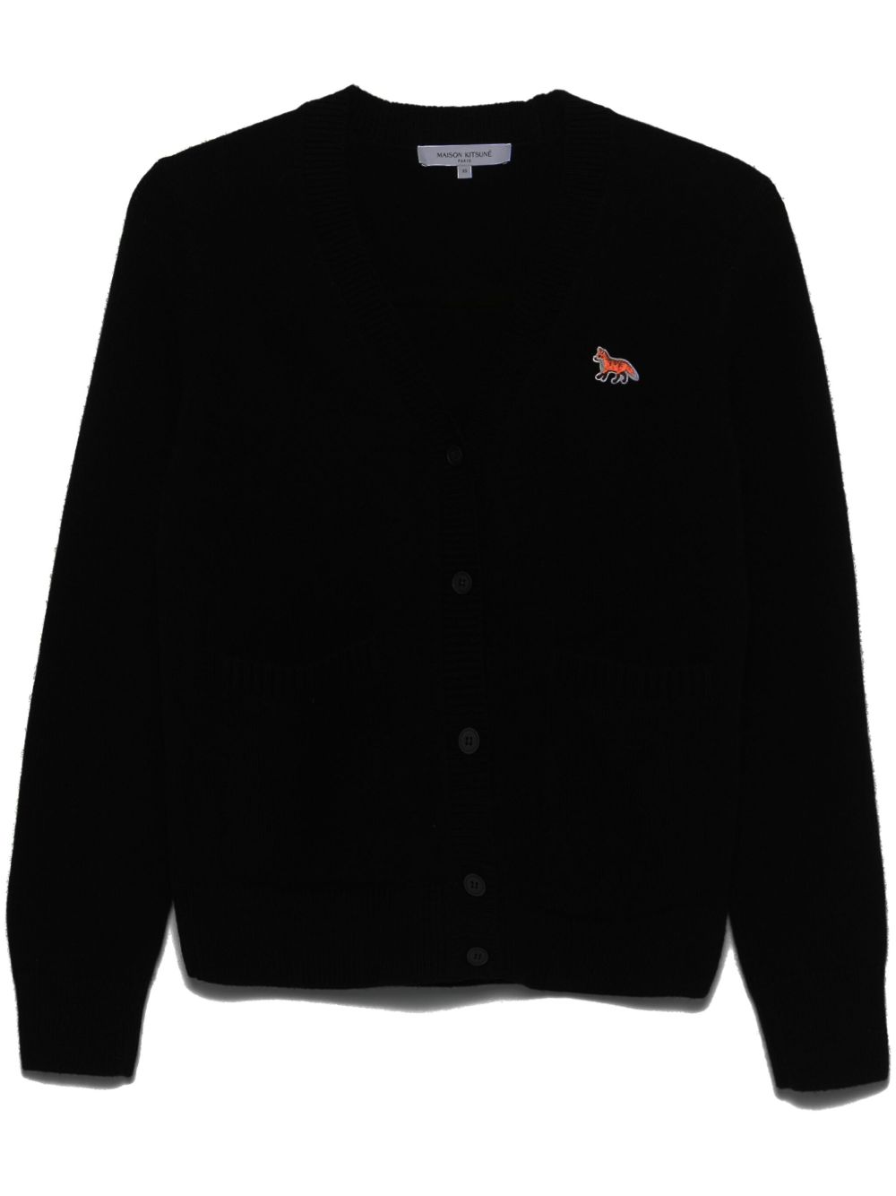 Maison Kitsuné Baby Fox 贴花开衫 - 黑色