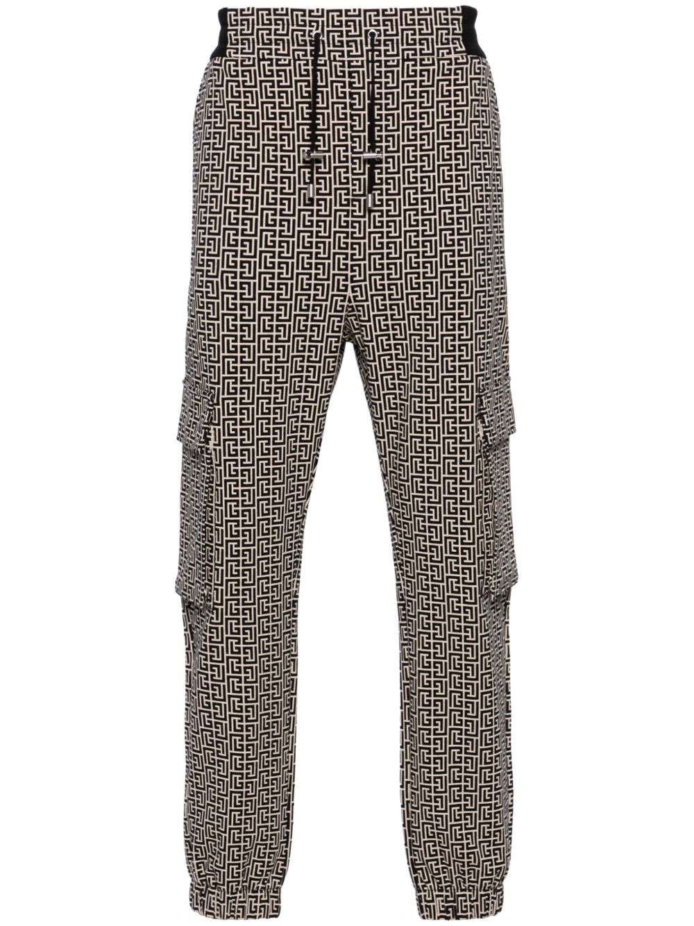 Balmain 经典logo印花工装运动裤 - 中性色